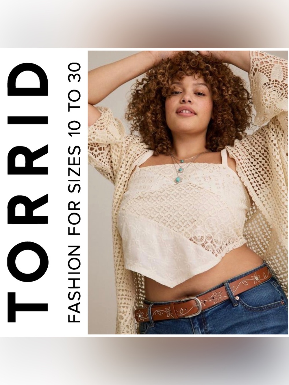 Torrid Brown Rhinestone Floral Studded Western Boho Belt, 1X, NWT!